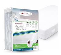 Guardmax Funda de colchón de Punto Jersey con Cremallera Individual, Protector de colchón Impermeable y a Prueba de chinches, Ropa de Cama cómoda, Suave y silenciosa con Cremallera, a Prueba de Polvo