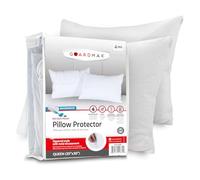 Guardmax Jersey Knitted Pillow Protector with Zipper Queen Size - 4 Pack - 100% Waterproof, Bed Bug Proof, Dust Mite Proof, & Hypoallergenic Pillow Covers - Premium Zippered Pillow Cases. (20 X 30)