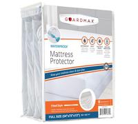 Guardmax Protector de colchón Impermeable, Funda Ajustable hipoalergénica, silenciosa y Transpirable, tamaño matrimonial (54 x 75 Pulgadas), la Falda se estira hasta 16