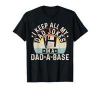 Guardo todos los chistes de mi papá en un padre papá vintage de Dad-A Base Camiseta