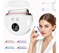 Guasha facial, masajeador facial masajeador facial antiarrugas raspador facial 4 en 1 con 4 luces y 9 niveles de intensidad ajustables para tratamientos antienvejecimiento, antiarrugas y antiedema