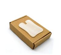 Guasha Tools, tabla de guasha de jade blanco, herramienta de masaje, tabla de gua sha de alta calidad, hecha a mano, borde ultra suave, herramienta de masaje de jade natural