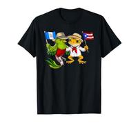 Guatemala Bandera Puerto Rico Rana Coquí Raíces Boricuas Camiseta