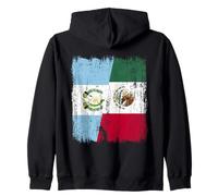 Guatemala México Media Bandera Patrimonio Mexicano Guatemalteco Sudadera con Capucha