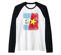Guatemala Vietnam Media Bandera Guatemalteca Vietnamita Historia Camiseta Manga Raglan