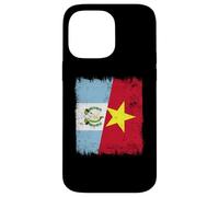 Guatemala Vietnam Media Bandera Guatemalteca Vietnamita Historia Carcasa para iPhone 14 Pro MAX