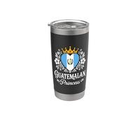 Guatemalan Princess Guatemala Flag Proud Guatemalan Girl Vaso térmico de acero inoxidable de doble pared