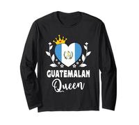 Guatemalan Queen Guatemala Flag Proud Guatemalan Woman Manga Larga