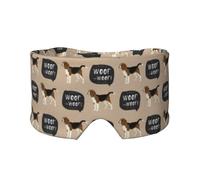 Guau Beagle,Máscara para ojos con bloqueo de luz y protección ocular completa para dormir, orejeras y ojos.