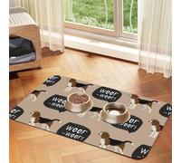 Guau Beagle,Tapete para Comida de Mascotas, manteles Individuales de Cuero sintético para Gatos y Perros,30x45cm