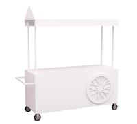 GUAWJRZDP Carro de Hierro for Vendedores al Aire Libre con Dosel, Carro Portátil con Ruedas, Soporte de Exhibición for Puestos de Mercado for Calles/Eventos/Playas(Wit,200cm/78.7in)