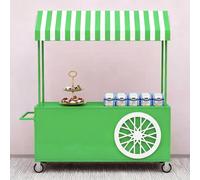 GUAWJRZDP Carro de Hierro for Vendedores al Aire Libre con Dosel, Carro Portátil con Ruedas, Soporte de Exhibición for Puestos de Mercado for Calles/Eventos/Playas(Green,200cm/78.7in)