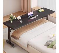 GUAWJRZDP Mesa Auxiliar con Ruedas para Cama, Mesa Ajustable En Altura para Usar sobre La Cama, Mesa de Sobrecama Carrito, Estación de Trabajo para Portátil(Nero,180cm/70.8in)