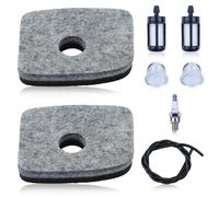 Gubeter BG56 Kit de Filtro de aire para Stihl BG56, BG56C, BG66, BG66C, BG86, BG86C sopladores de hojas, con filtro de combustible y bujía, sustituye a 4241 120 1800