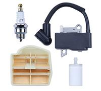 Gubeter Kit de combustible de filtro de aire de bobina de encendido, para pieza de motosierra para Husqvarna 445 450 445E 450E, 573935702, 544080803