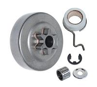 Gubeter Kit de tambor de embrague a piñón 3/8" - 6T para motosierra para Stihl MS171 MS181 MS211 Piezas de repuesto para motosierra con clip de rodamiento de jaula de aguja, engranaje helicoidal