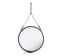 GUBI Adnet Espejo de Pared Circular Cuero Negro Ø58 cm