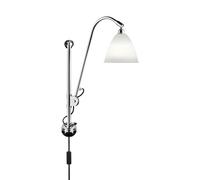 Gubi BL5, lámpara de pared, cromo/porcelana