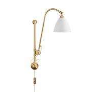 Gubi BL5, lámpara de pared, latón/blanco