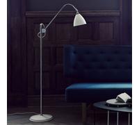 GUBI BL3 lámpara de pie Ø16cm, cromo/blanco True