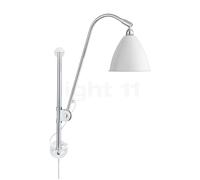 Gubi BL5, lámpara de pared, cromo/blanco