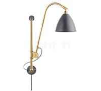 Gubi BL5, lámpara de pared, latón/gris