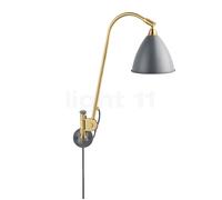 Gubi BL6, lámpara de pared, latón/gris