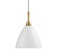 Gubi BL9, lámpara de suspensión, latón/blanco - ø40 cm
