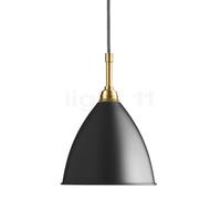 Gubi BL9, lámpara de suspensión, latón/negro - ø40 cm