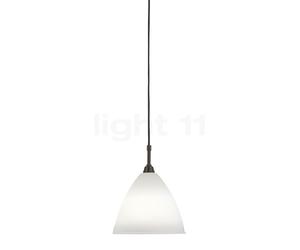 Gubi BL9, lámpara de suspensión, negro/porcelana - ø16 cm