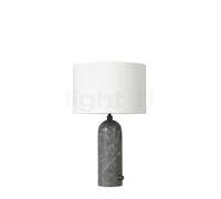 Gubi Gravity, lámpara de sobremesa, pantalla blanco/pie mármol gris - 49 cm