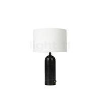 Gubi Gravity, lámpara de sobremesa, pantalla blanco/pie mármol negro - 49 cm