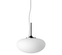 Gubi Stemlite, lámpara de suspensión, satinado/negro-cromo - ø38 cm