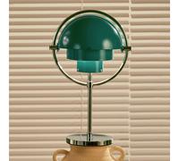 Gubi Lámpara de mesa recargable Multi-Lite, cromada/azul verdosa, 30 cm de