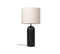 GUBI - Gravity XL Low Lámpara de Pie Mármol Negro/Canvas GUBI