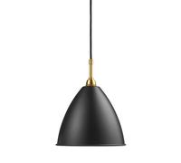 Gubi BL9, lámpara de suspensión, latón/negro - ø21 cm