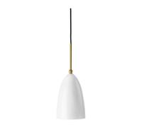 GUBI Lámpara de techo brillante Grasshopper Alabaster white-bronce