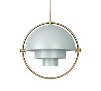 Lámpara colgante Lite de Gubi, Ø 36 cm, latón/verde mar