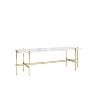 GUBI Mesa consola TS Console 1 Mármol blanco. base de latón