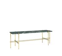 GUBI Mesa consola TS Console 1 Mármol verde. base de latón