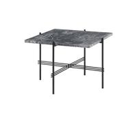 GUBI Mesa de centro TS Square Grey emperador marble. 55x55 cm. base negra