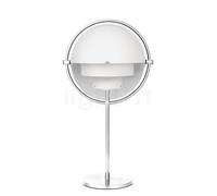 Gubi Multi-Lite, lámpara de sobremesa, cromo/blanco