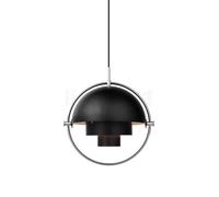 Gubi Multi-Lite, lámpara de suspensión, cromo/negro - ø22,5 cm