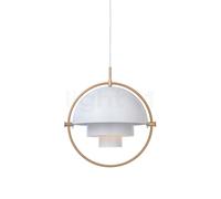 Gubi Multi-Lite, lámpara de suspensión, latón/blanco - ø22,5 cm