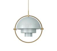 Gubi Multi-Lite, lámpara de suspensión, latón/gris - ø32 cm