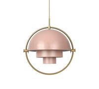 Gubi Multi-Lite, lámpara de suspensión, latón/rosa - ø32 cm