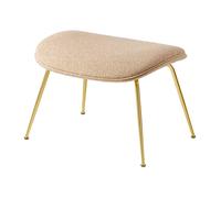 GUBI Reposapiés Beetle Ottoman totalmente tapizado conic base Around bouclé 004-brass