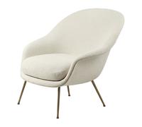 GUBI Silla Bat Lounge Chair low back conic base Dora boucle 0001-antique brass