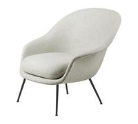 GUBI Silla Bat Lounge Chair low back conic base Plain 0026-black-matt black