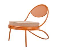 GUBI Silla Copacabana Outdoor Lounge Chair con asiento tapizado Lorkey limonta 44-international orange